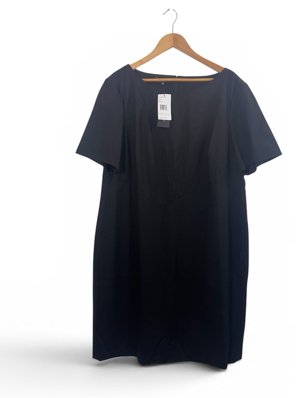 NEW Lafayette 148 Black Short Sleeve Short Dress NWT